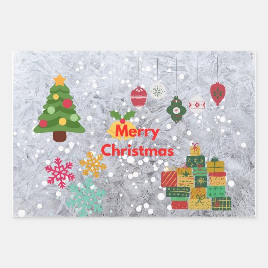 kerstpapier inpakpapier vel (Voorkant)