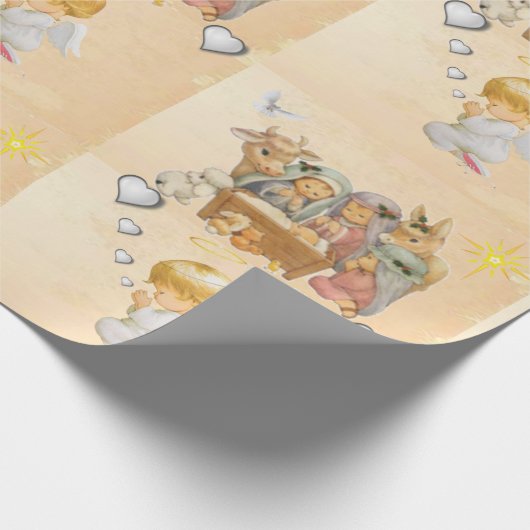 kerstpapier Jesus Angel Cadeaupapier (Hoek)