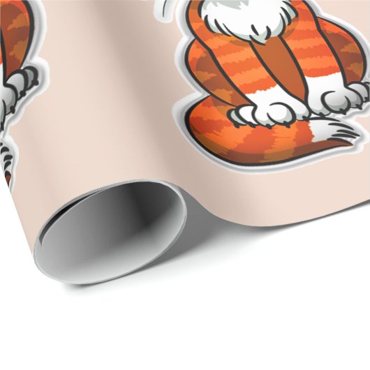 kerstpapier kat cadeaupapier (Rol Hoek)