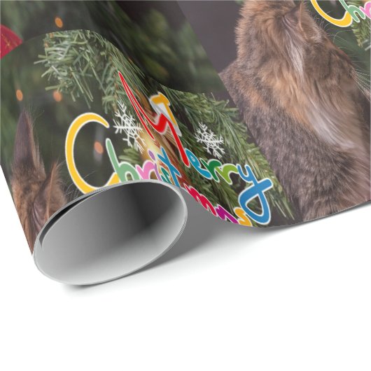 kerstpapier Kat Cadeaupapier (Rol Hoek)