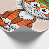 kerstpapier kat cadeaupapier (Hoek)