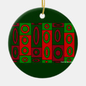 kerstpapier keramisch ornament (Voorkant)