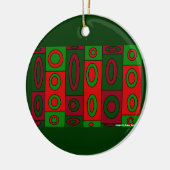 kerstpapier keramisch ornament (Links)