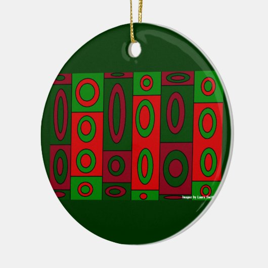 kerstpapier keramisch ornament (Links)
