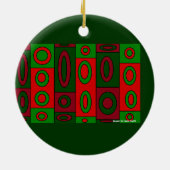 kerstpapier keramisch ornament (Achterkant)