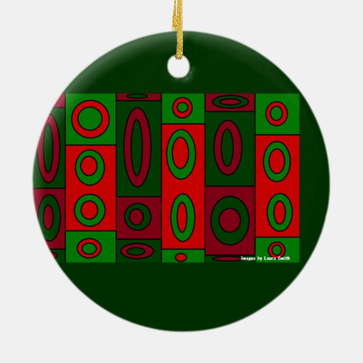 kerstpapier keramisch ornament (Achterkant)