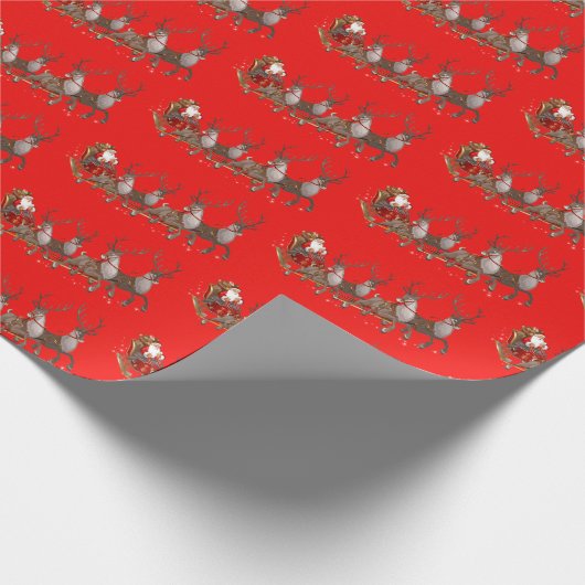 kerstpapier — Kerstman Cadeaupapier (Hoek)