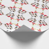 kerstpapier Koe land Cadeaupapier (Hoek)