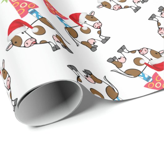kerstpapier Koe land Cadeaupapier (Rol Hoek)