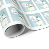 kerstpapier, llama cadeaupapier (Rol Hoek)