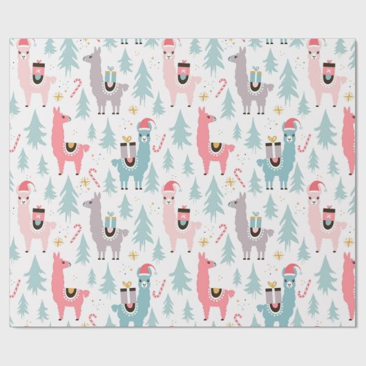 kerstpapier - Llama Cadeaupapier (Vlak)