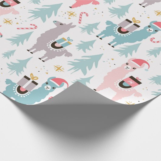 kerstpapier - Llama Cadeaupapier (Hoek)