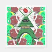 Kerstpapier, luiers, Footballs sport Servet (Voorkant)