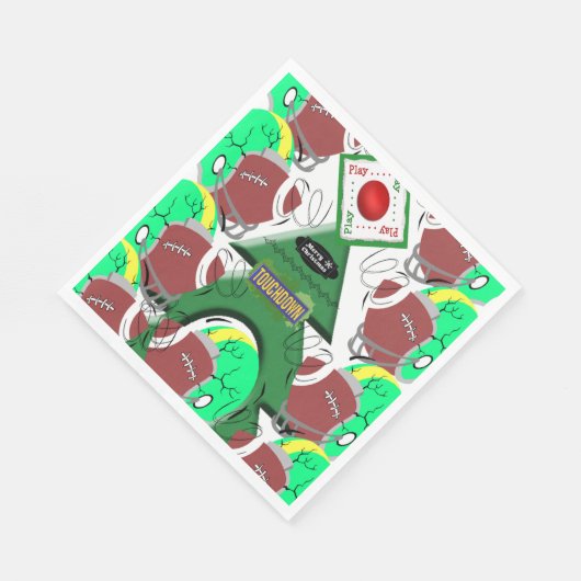 Kerstpapier, luiers, Footballs sport Servet (Hoek)