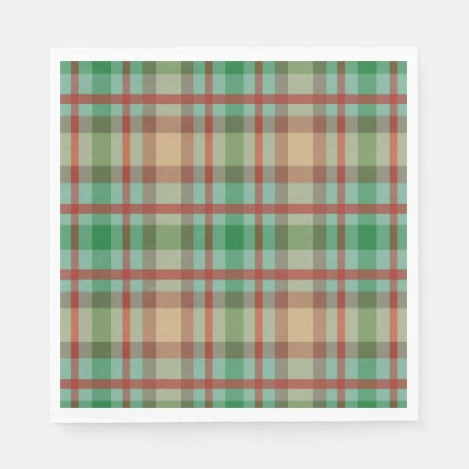 Kerstpapier Luiers, groen en rood Servet (Voorkant)