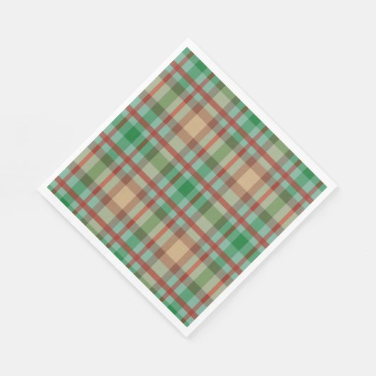 Kerstpapier Luiers, groen en rood Servet (Hoek)