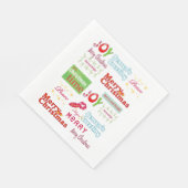 Kerstpapier luiers, Joy Season's groeten Servet (Hoek)