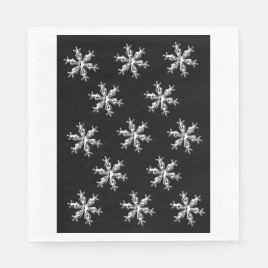 kerstpapier luiers, Merry Snowflakes Servet (Voorkant)