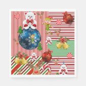 kerstpapier luiers, Merry Teddy Bear Servet (Voorkant)