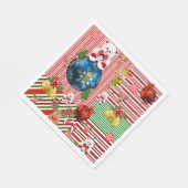 kerstpapier luiers, Merry Teddy Bear Servet (Hoek)