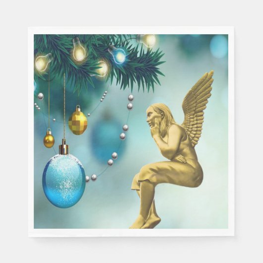 Kerstpapier Luiers, pretkerst, Angel Servet (Voorkant)
