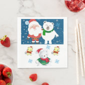 kerstpapier luiers, pretkerst, Beer Servet (Insitu)