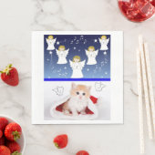Kerstpapier luiers, pretkerst, Kitten Servet (Insitu)