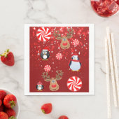 kerstpapier luiers, pretkerst, pinguïn servet (Insitu)