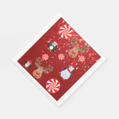 kerstpapier luiers, pretkerst, pinguïn servet (Hoek)