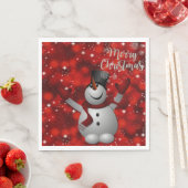 Kerstpapier Luiers, pretkerst, Snowman Servet (Insitu)