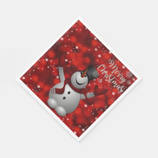 Kerstpapier Luiers, pretkerst, Snowman Servet (Hoek)