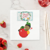 kerstpapier luiers, prettige kerst, Afrikaans Servet (Insitu)