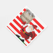 kerstpapier luiers, prettige kerst, kerstman servet (Hoek)