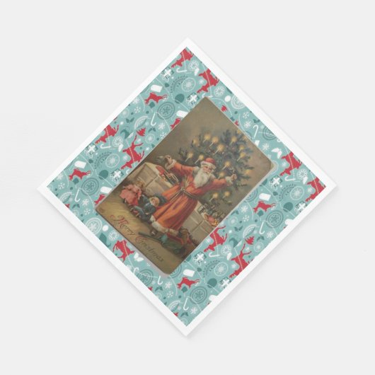 Kerstpapier, luiers, prettige kerst,  servet (Hoek)