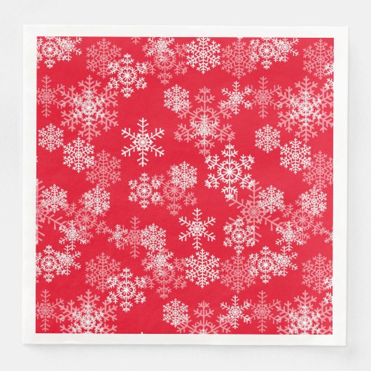Kerstpapier Luiers-Snowflakes papier DinneNa Servet (Voorkant)