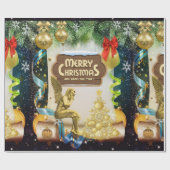 kerstpapier Merry kerstengel Cadeaupapier (Vlak)