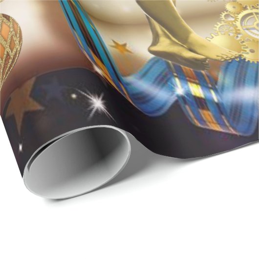 kerstpapier Merry kerstengel Cadeaupapier (Rol Hoek)