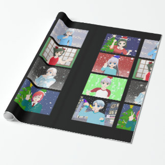 kerstpapier met animatiemostijl cadeaupapier