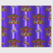 kerstpapier met blauw ompakken cadeaupapier (Vlak)