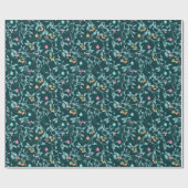 kerstpapier met botanische vulling cadeaupapier (Vlak)