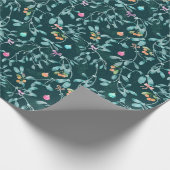 kerstpapier met botanische vulling cadeaupapier (Hoek)