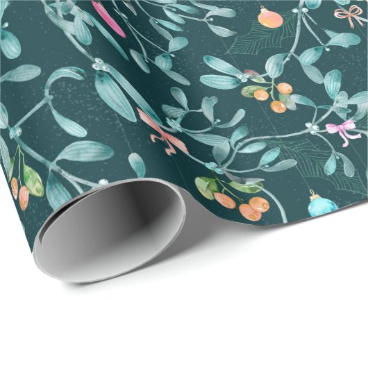 kerstpapier met botanische vulling cadeaupapier (Rol Hoek)