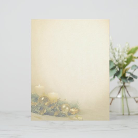 kerstpapier met briefhoofd (Staand voorkant)