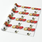 kerstpapier met bulledog cadeaupapier (Uitgerold)