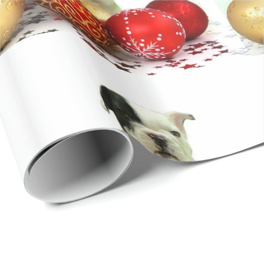 kerstpapier met bulledog cadeaupapier (Rol Hoek)