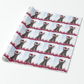 kerstpapier met bulledog cadeaupapier (Uitgerold)