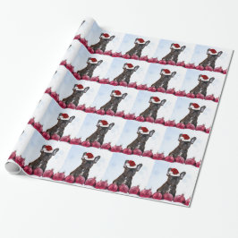 kerstpapier met bulledog cadeaupapier