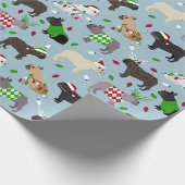 kerstpapier met bulledog cadeaupapier (Hoek)