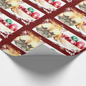 kerstpapier met bulledog cadeaupapier (Hoek)
