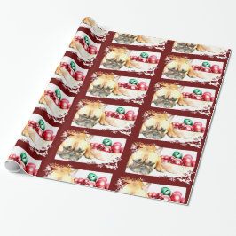 kerstpapier met bulledog cadeaupapier